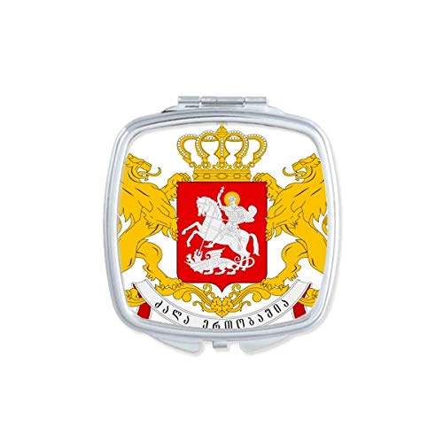 גאורגיה לאומי סמל המדינה מראה נייד קומפקטי כיס איפור כפול צדדי זכוכית