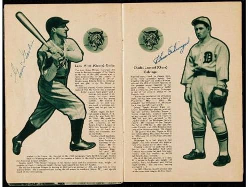 מדהים 1934 דטרויט טייגרס אל צ'אנפית החתמה על תוכנית 34 SIGS JSA COA - MLB חתימה חתימה שונות של פריטים