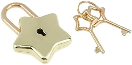 מנעול בצורת לב Pufguy עם מנעול מפתח מתכת מפתח מנעול חמוד לקופסת תכשיטים, ארנק, מזוודות, קופסת אותיות, יומן,