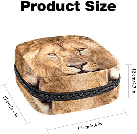 מפית סניטרית אחסון תיק, תקופת תיק, כרית סניטרית פאוץ, קטן איפור תיק, בעלי החיים האריה דפוס