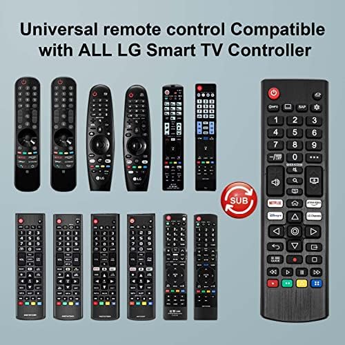 החלפת שלט רחוק אוניברסלי תואם LG-TV-REMOTE עבור LG UHD HDTV HDR LCD LED OLED WEBOS NANOCELL QNED