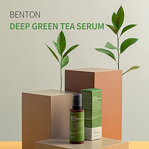 סרום תה ירוק עמוק בנטון 30 מיליליטר - סרום פנים מזין ולחות לעור שמן ורגיש, מרגיע ומנקה את העור