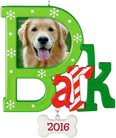 Hallmark Keepsake נביחת כלבים מיושן קישוט לחג מסגרת תמונה