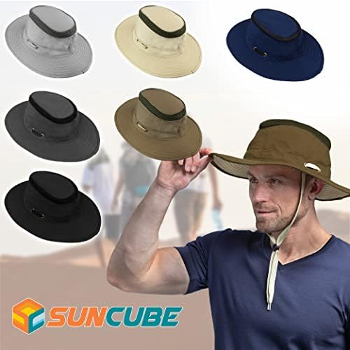 כובע שמש של קוביית שמש לגברים, כובע ספארי רחב, נשים, כובע הליכה