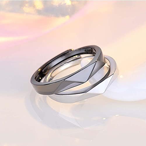 מיפין הצהרת טבעת לזוגות במבוק טבעת לנשים גברים מתכוונן חתונה טרנדי זהב מצופה טבעות תכשיטי מתנה