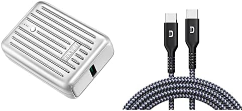 Zendure Power Bank 10000mah Mini Wortable Charger & USB C ל- USB C כבל 100W PD PD תשלום מהיר