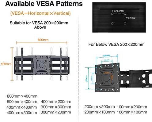 זיוף הרמה 43 אינץ 'מארץ זרוע טלוויזיה VESA 600X400 ממ ו -36 אינץ