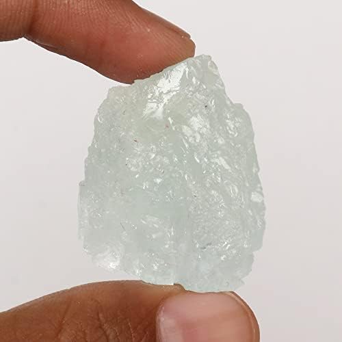 Gemhub 73.8 CT טבעי גדול קריסטל רייקי צ'אקרה אקווה סקיי אקוומרין אבן חן רופפת לריפוי קריסטל, מדיטציה