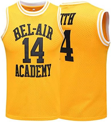 נוער שג'ונקי מספר 14 האקדמיה הנסיך הטרי של בל אייר, לגופיית כדורסל לגברים לילדים, חולצות ספורט רקמות נוחות