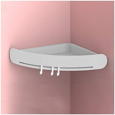 יחידת ארון אחסון מדף קיר של Zhanmam עם מדפי אמבטיה משולש משולש מקלחת מתלה 0118