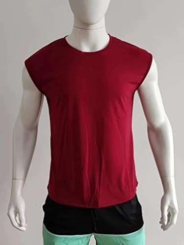 חולצות ללא שרוולים מזדמנים של Tiaobug לגברים מדליקים צווארון גולף צווארון צווארון צווארון גופיות