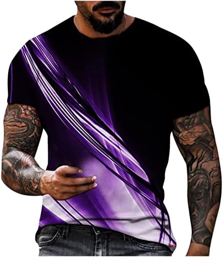 חולצות גברים מעצבים תלת מימד דיגיטלי דיגיטלי מסנוור הדפסת צוואר עגול שרוול ארוך סווול סווול חולצה לחות לחות צמרות