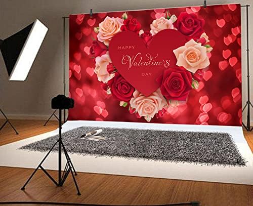 Yeele 15x10ft רקע של יום האהבה רקע פרחוני ורד אדום לצילום אהבה מתוקה לב לב למסיבת יום כלות מקלחת כלות יום נישואין