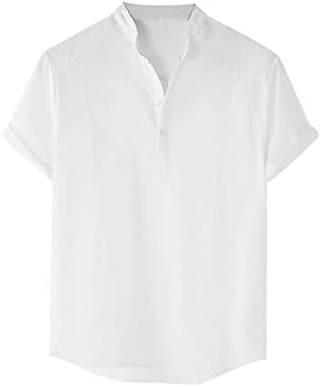 חולצות בהוואי לגברים חולצת שרוול קצרה בקיץ כפתור מטה דש חוף קז'ואלי