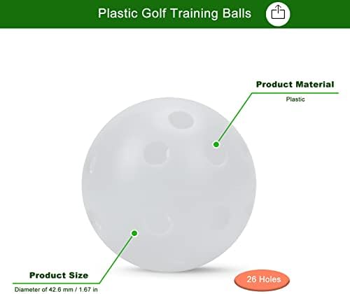 כדורי אימוני גולף פלסטיק 42 ממ כדורי גולף למקורה לשים ציוד אימון חיצוני בחצר האחורית עם 2 טיז כדור גולף