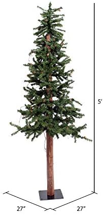 Vickerman 5 'עץ חג המולד המלאכותי האלפיני, לא מואר - עץ חג המולד פו - עיצוב בית מקורה עונתי