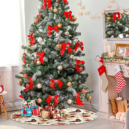 חצאית עץ חג המולד של פרפר חמניות של Oarencol, קישטורת מחצלת עץ חג חג המולד 36 אינץ '.