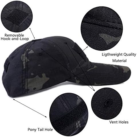 כובעי Camo של Hopsooken לגברים עם כובע ציד טקטי צבאי צוואר