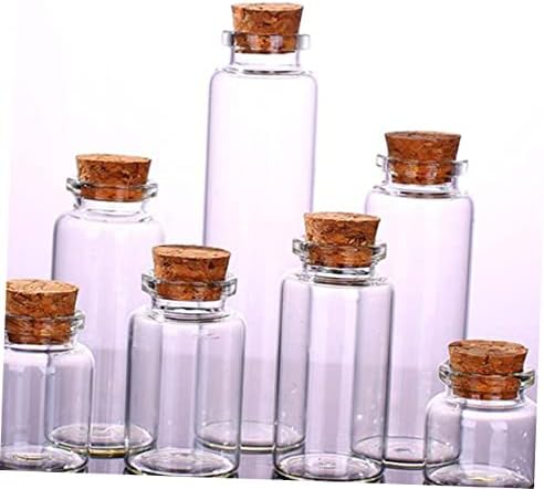 מכולות זעירות של Upkoch צנצנות זכוכית צלולות מיכלי זכוכית חממה 20 יחידות בקבוקי זכוכית עם מיכל תה פרח פקק