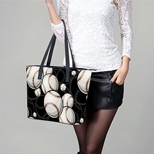 בייסבול סופטבול כדור גרפיקה תיק נשים עור ארנק כתף תיק אופנה תיק קניות תיק עבור משרד נסיעות