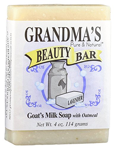 בר סבון היופי של סבתא-4.0 אונקיות לבנדר פנים ושטיפת גוף עם חלב עיזים לחות ושיבולת שועל מרגיעה-61127
