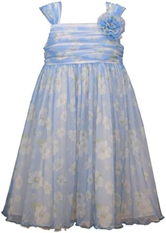שמלת הפרחים הכחולה של בוני ג ' ין לילדות קטנות וגדולות