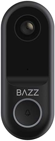 פעמון דלת חכם של Bazz עם וידאו 1080 HD - פעמון דלת WiFi עם שמע דו כיווני, תומך בכרטיס Micro SD של 128 ג'יגה