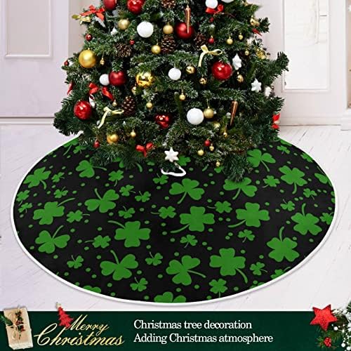 יום Oarencol St. Patrick's Clover Green Shamrock משאיר חצאית עץ חג המולד 36 אינץ 'חג המולד של מסיבת חג קישוטים
