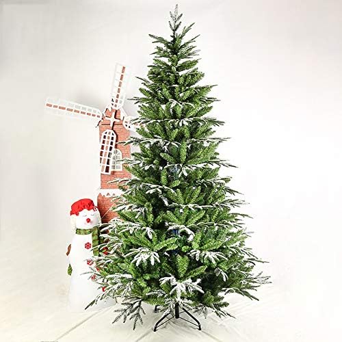 DLPY 5ft פרימיום מלא מלאכותי עץ חג מולד שלג נוהר צירים רגליים מתכת מוצקות-אמיתיות לא מנותקות לקישוט חג-ירוק