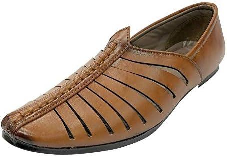 סגנון גברים לנשימה נוחות אופנה נעלי שרוואני נעלי הודי שטוח אתני