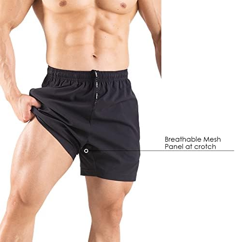 GAGLG לגברים 5 אינץ 'מכנסיים קצרים 2 חבילה מהירה של מכנסי כושר אימון יבש מהיר עם כיסי רוכסן
