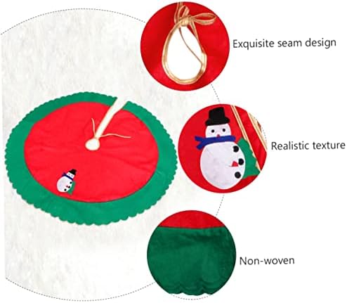 יארדווה 1 PC עץ חג המולד סינר קולר לבן קולר לבן קישוט אדום קישוט עיפרון עץ עץ שטח מחצלת עץ חג המולד