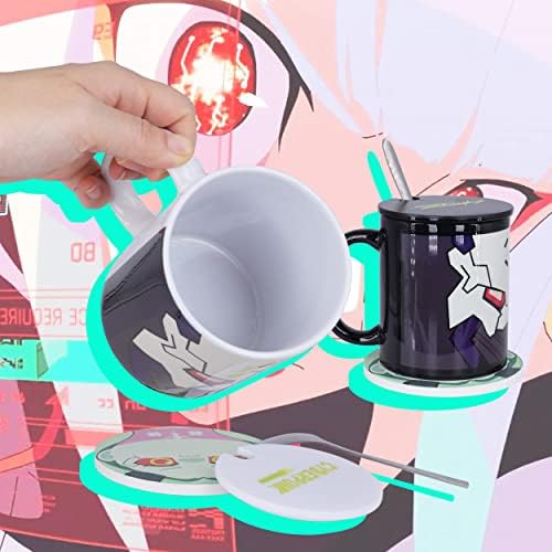 Roffatide אנימה Cyberpunk Edgerunners ספלים: אדם סמסר ספל ורבקה יופרים כוס קפה לבנה כוס קפה מתנה ליום