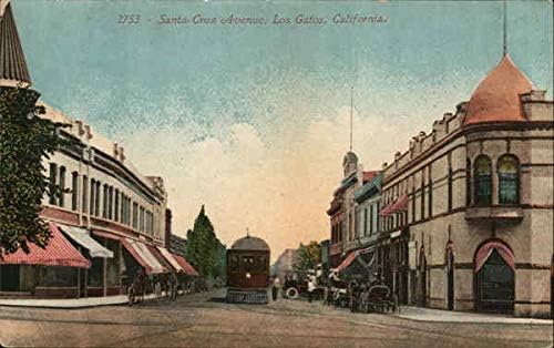 שדרת סנטה קרוז לוס גאטוס, קליפורניה קליפורניה גלויה עתיקה מקורית