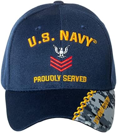 ארצות הברית חיל הים פטי קצין רקום מתכוונן אמצע פרופיל כחול בייסבול כובע