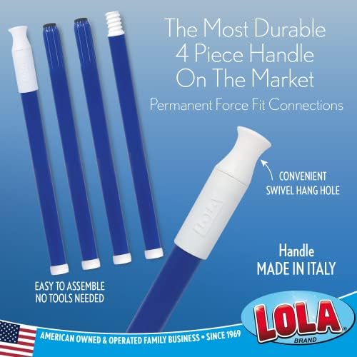 מוצרי LOLA מברשת קרצוף סיפון עם ידית ארוכה 48 ו 9 x 3.5 קרצוף, זה זיפי קרצף פולי סיבים עמידים מאוד,