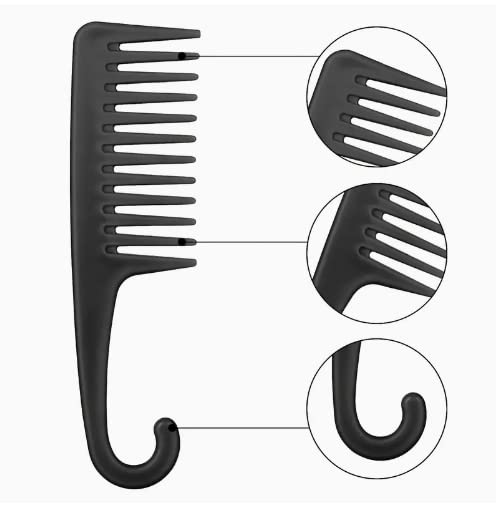 מסרק שיער מקלחת מתנתק עם עיצוב תלייה כל סוגי השיער רטובים או יבשים