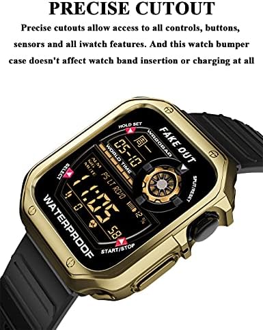 עיצוב תיקים לסדרת Apple Watch 6 40 ממ 44 ממ אלקטרופלט אלקטרוניזת זעזועים דקיקים נגד פגוש פגוש פגוש כיסוי סיליקון