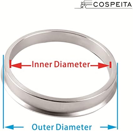 גלגלי סגסוגת Cospeita טבעות מרכזיות מרכזיות סט של 4, טבעת רכזת OD. = גלגלים CB. = 66.45, id. = 57.1