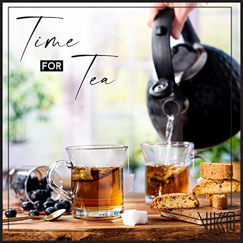 ספלי קפה זכוכית צלולה של Vikko: עבה ועמידה - לקפה, תה, סיידר ומשקאות חמים - מיקרוגל ומדיח כלים בטוחים - סט בגובה