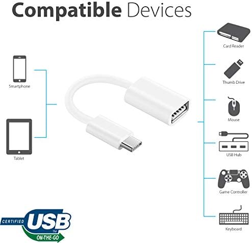 מתאם OTG USB-C 3.0 תואם את Lenovo K10 שלך לפונקציות מהירות, מאומתות, מרובות שימוש כמו מקלדת, כונני אגודל, עכברים