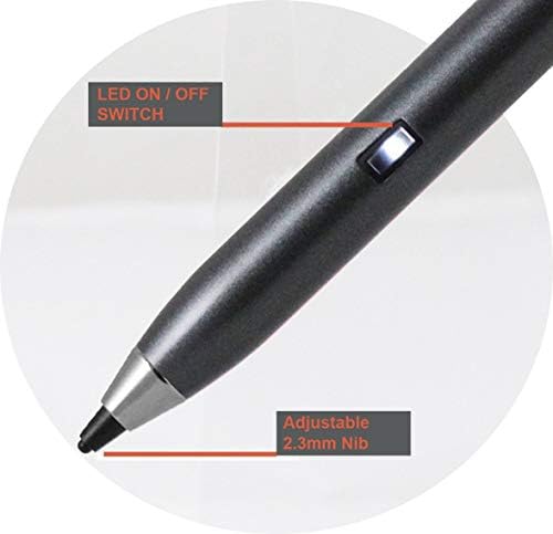 Broonel Groose Point Point Digital Active Stylus Pen תואם ל- Acer One 10 10.1 / Acer Spin 1 11.6