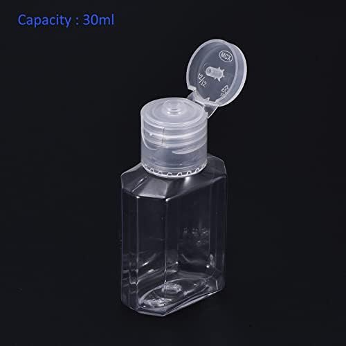 M Meterxity 4 PCS פלסטיק בקבוקי סחיטה ריקים - מרכך שמפו טונר מלבן ברור מלבן בקבוקים חלים על