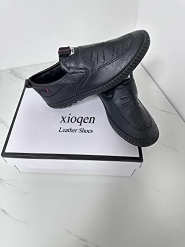 נעלי Xioqen גברים מזדמנים נוח נוח מקורי נהיגה קלה משקל קלאסי אופנה קלאסי וונציאני לופאר מחליק על לופר נהיגה נושם