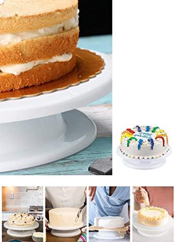 עוגת כלי פטיפון עם נגד החלקה טבעת, לקשט שולחן, מסתובב עוגת פטיפון