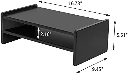 42.49 24 14 מחשב צג סטנד מהדק שולחן טלוויזיה מדף משכימי 2 קומות עץ זרוע משכים שולחן אחסון ארגונית