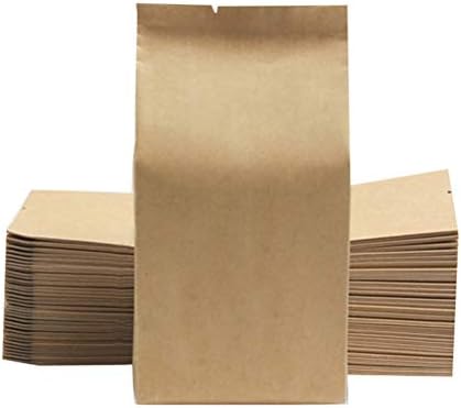 100 יחידות קראפט נייר צד לעיטור שקיות רדיד אלומיניום איטום פאוץ מזון אריזת תיק עבור תה פירות יבשים