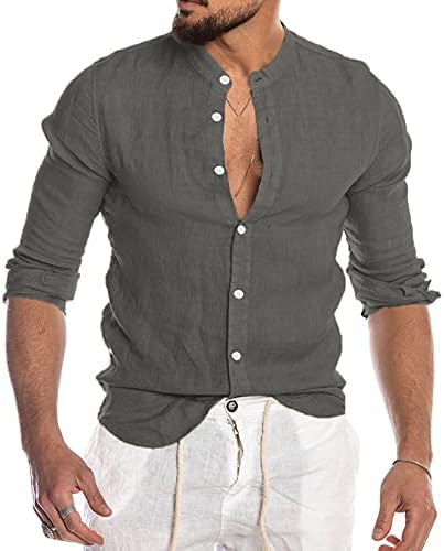 חולצת צווארון של קסילוצ'ר של קסילוצ'ר כפתור כפתור דק -כפתור מטה חולצות מצוידות לגברים חולצות שרוול ארוך