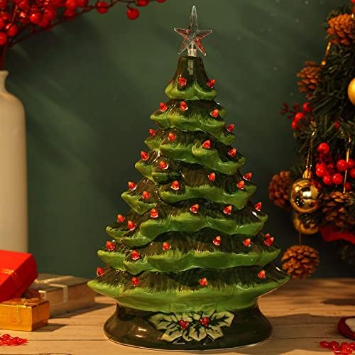100 חתיכות נורות עץ חג המולד מפלסטיק ו -5 כוכבים נורות עץ מחליפות לקישוטים לעץ חג המולד קרמיקה