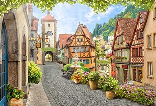 יייל 10 על 8 רגל רומנטי אירופאי ימי הביניים העיר רקע לצילום עירוני רחוב סמטה רקע נסיעות נוף תא צילום